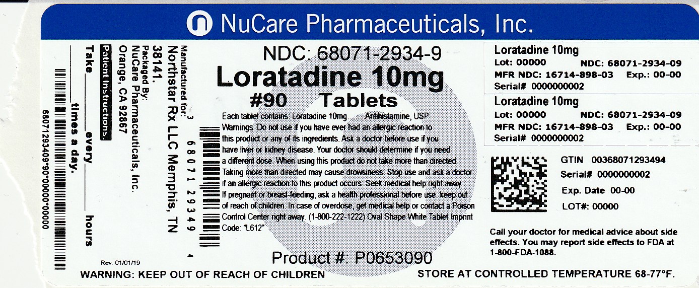 Pill image for Northstar Rxllc Loratadine Tablets Drug Facts