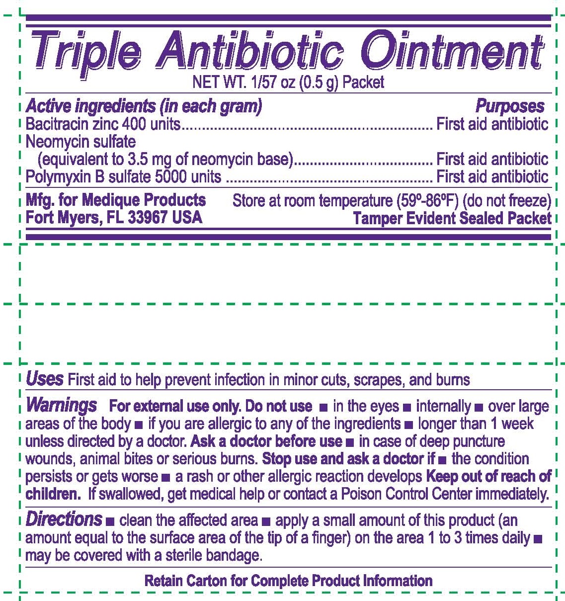 Pill image for 71927-017-01, -02, Medi-first Triple Antibiotic Ointment