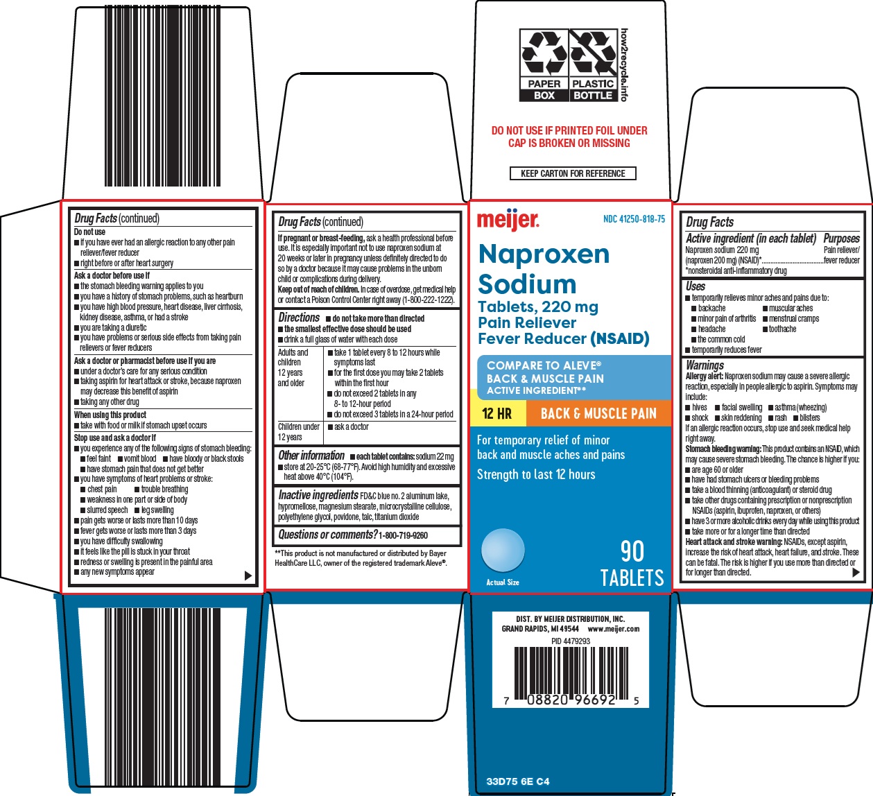 Pill image for Meijer Distribution, Inc. Naproxen Sodium Drug Facts