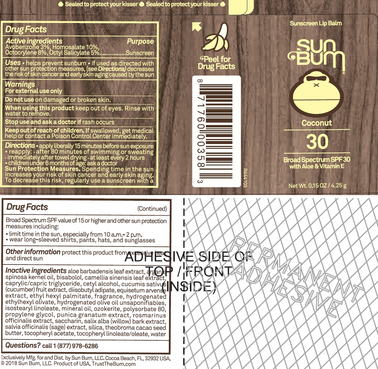 Pill image for Sun Bum Sunscreen Lip Balm Broad Spectrum Spf 30 Coconut