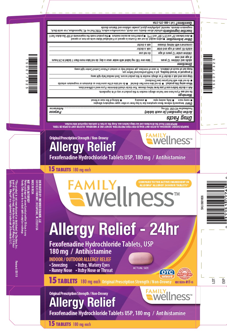 Pill image for Fexofenadine Hcl Tablets Usp