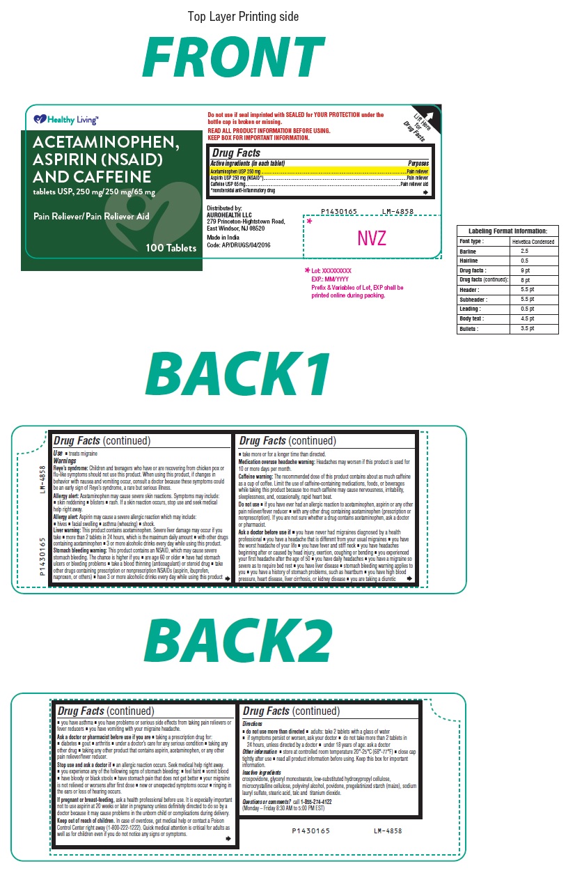 Pill image for Acetaminophen, Aspirin (nsaid) And Caffeine Tablets Usp