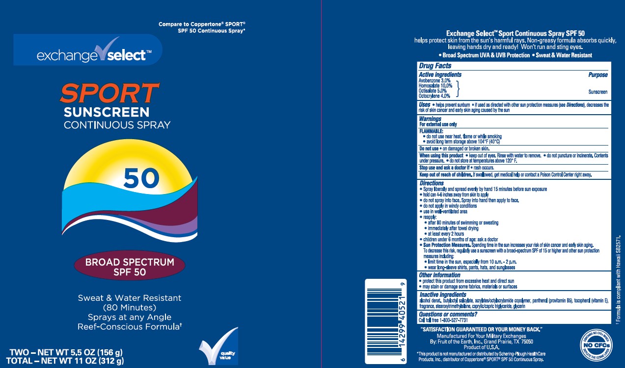 Pill image for Exchange Select Sport Sunscreen Continuous Spray Spf 50