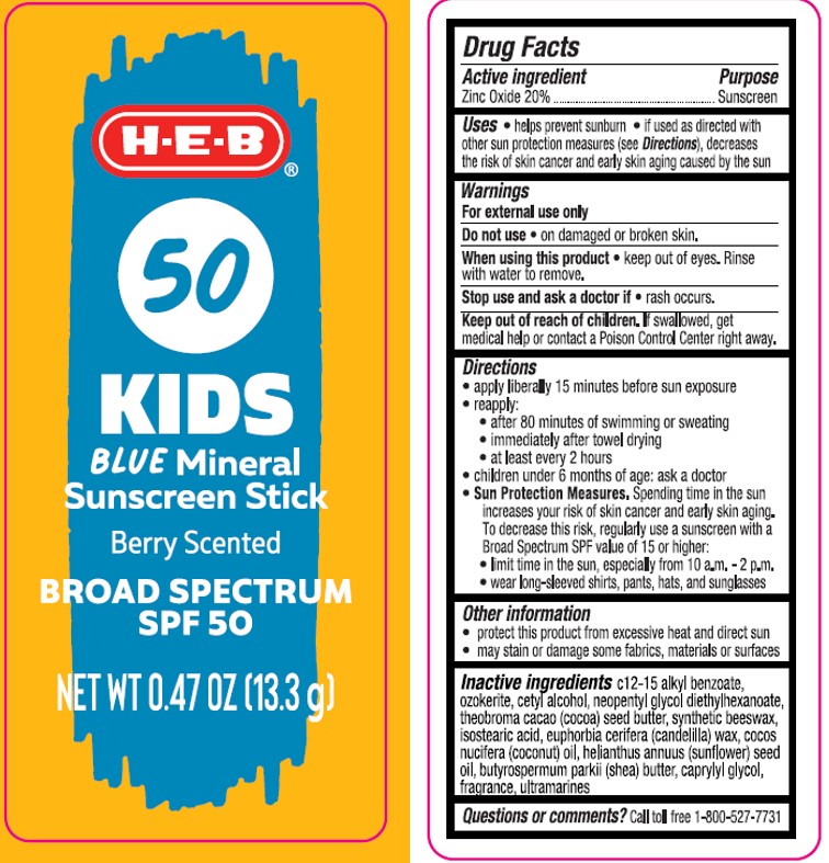 Pill image for Heb Spf 50 Kids Blue Mineral Sunscreen Stick Berry Scented