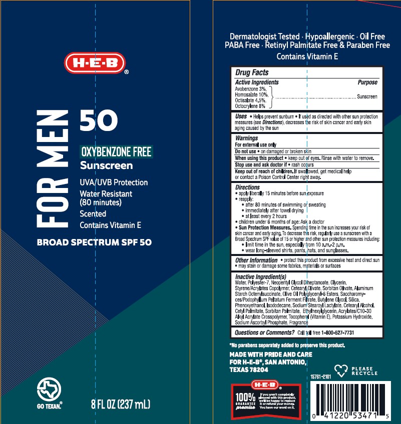 Pill image for Heb Spf 50 For Men Sunscreen Lotion