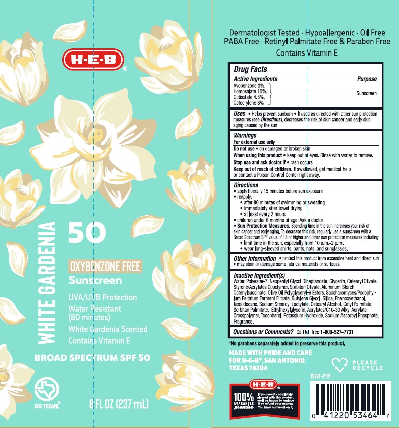 Pill image for Heb Spf 50 White Gardenia Sunscreen Lotion