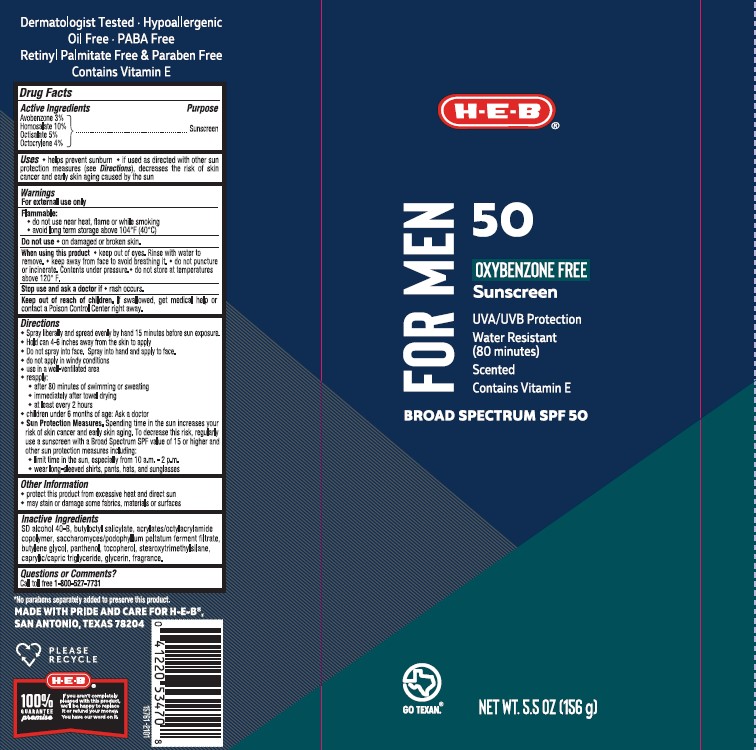 Pill image for Heb Spf 50 For Men Continuous Sunscreen Spray