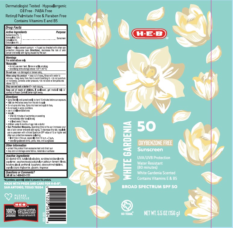 Pill image for Heb Spf 50 White Gardenia Continuous Sunscreen Spray