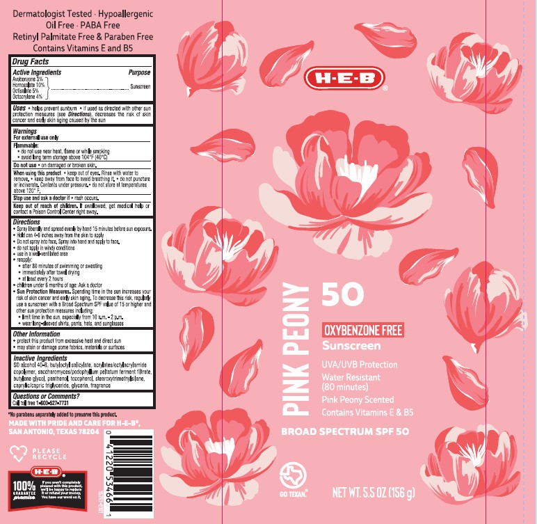 Pill image for Heb Spf 50 Pink Peony Continuous Sunscreen Spray