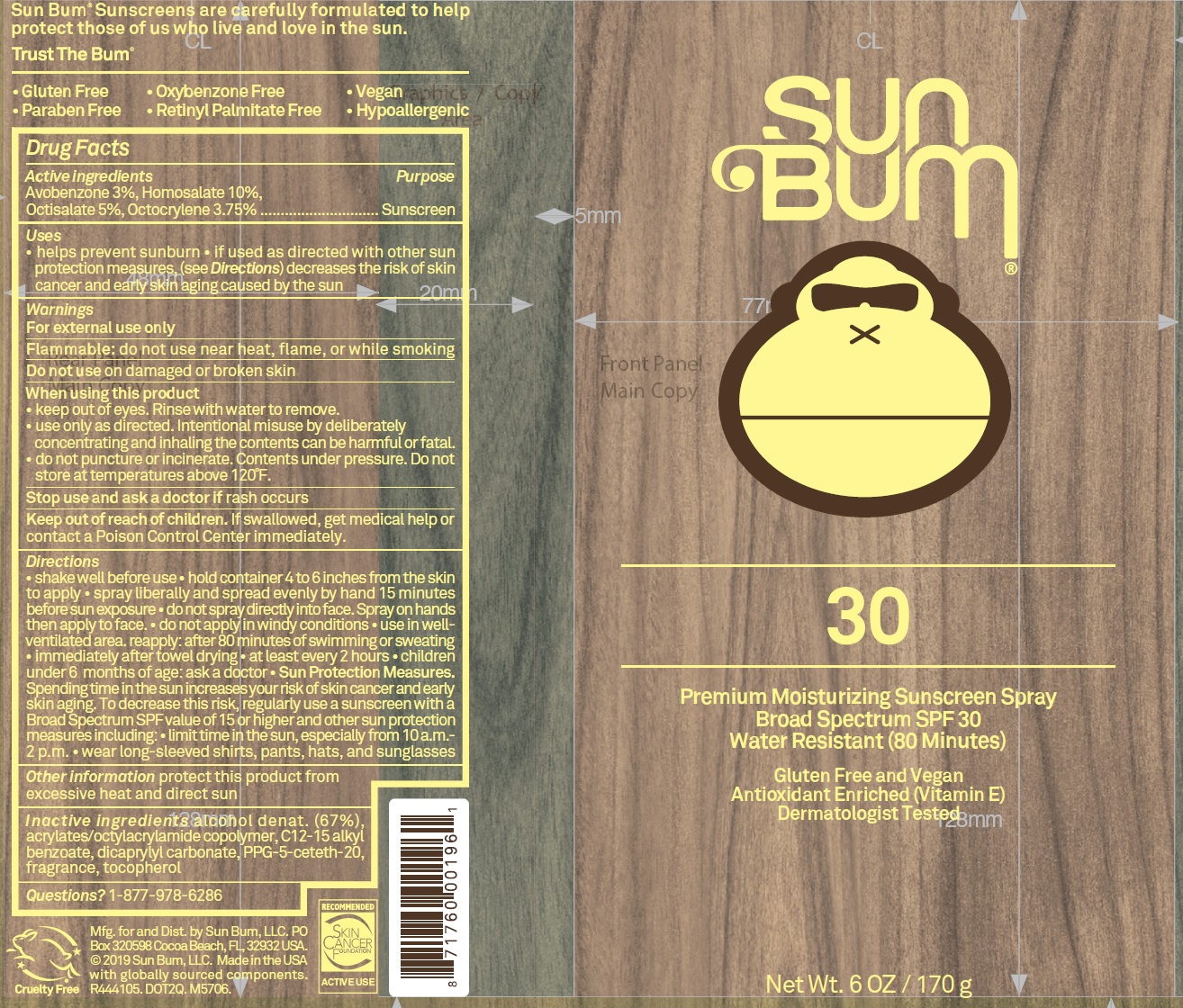 Pill image for Sun Bum Spf 30 Premium Moisturizing Sunscreen Spray