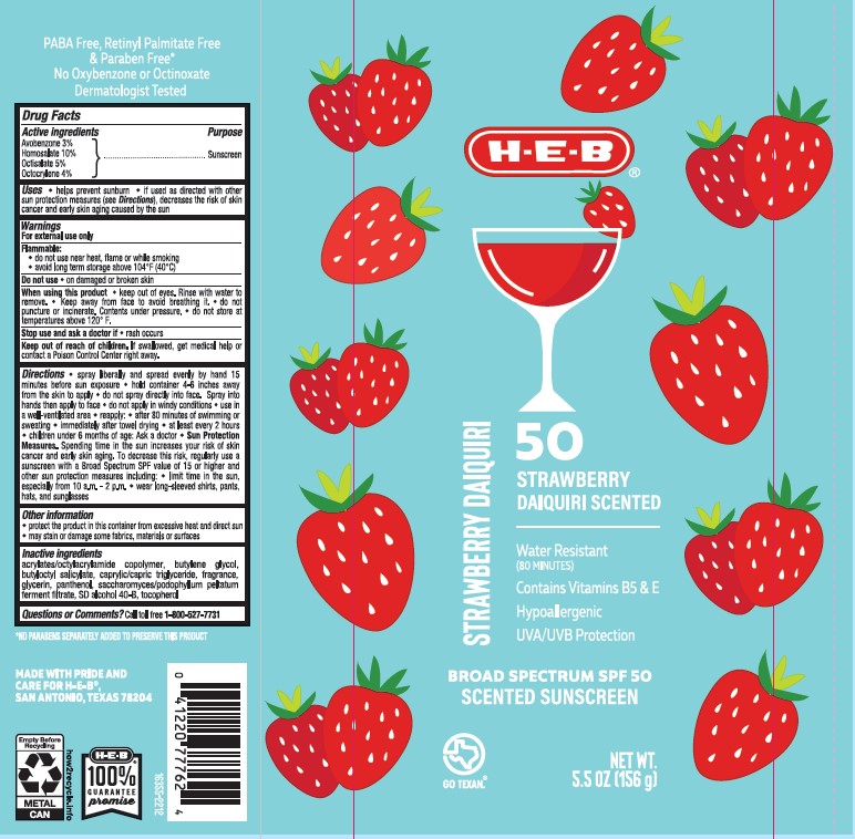 Pill image for Heb Spf 50 Strawberry Daquiri Scented Continuous Sunscreen Spray