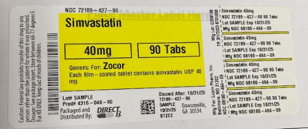 Pill image for Simvastatin