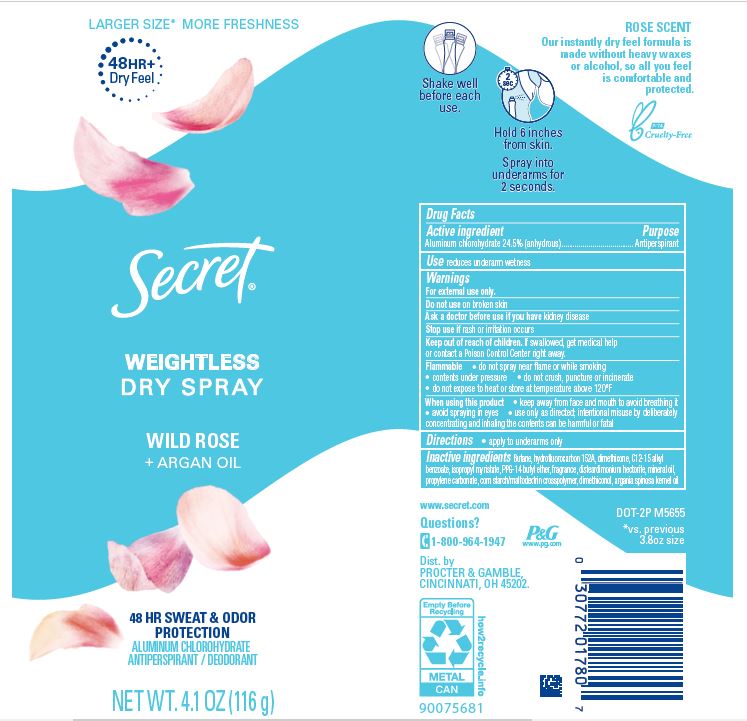 Pill image for Secret Weightless Dry Spray Wild Rose + Argan Oil