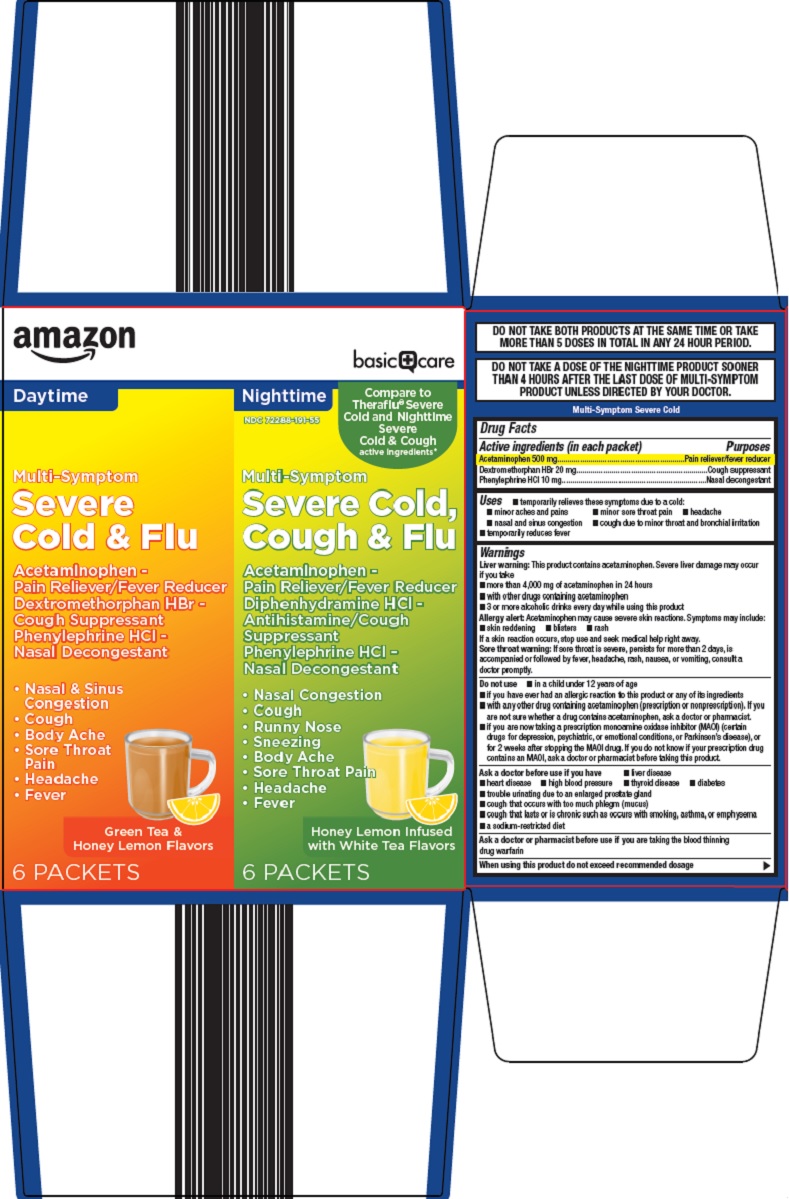 Pill image for Amazon Daytime Severe Cold & Flu Nighttime Severe Cold, Cough & Flu Drug Facts