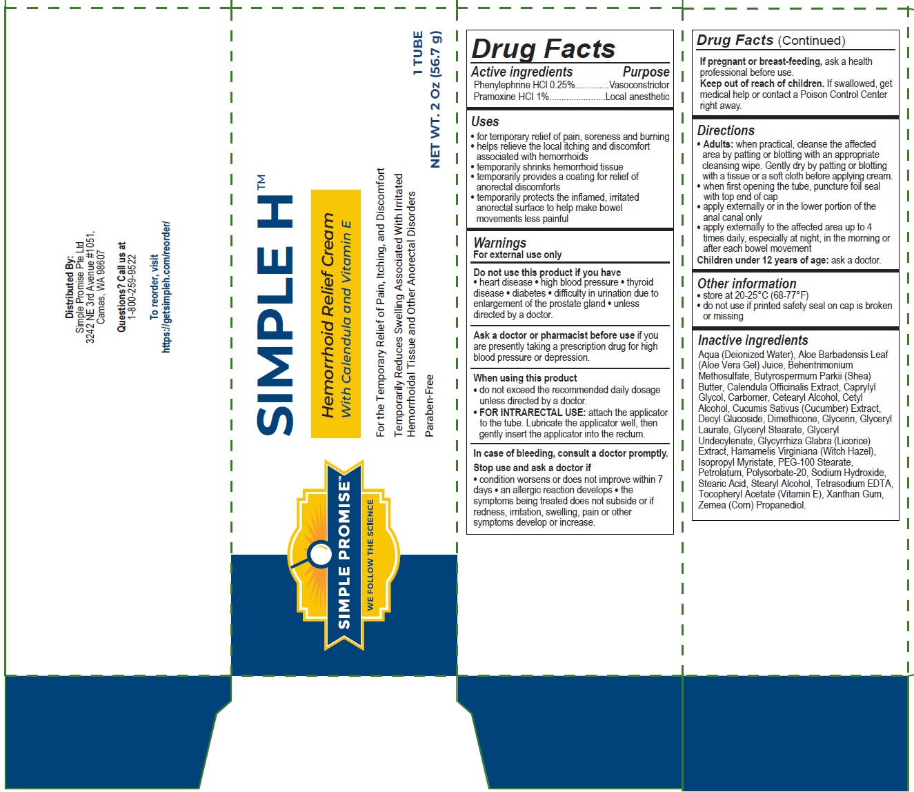 Pill image for simple promise simple h hemorrhoid relief cream