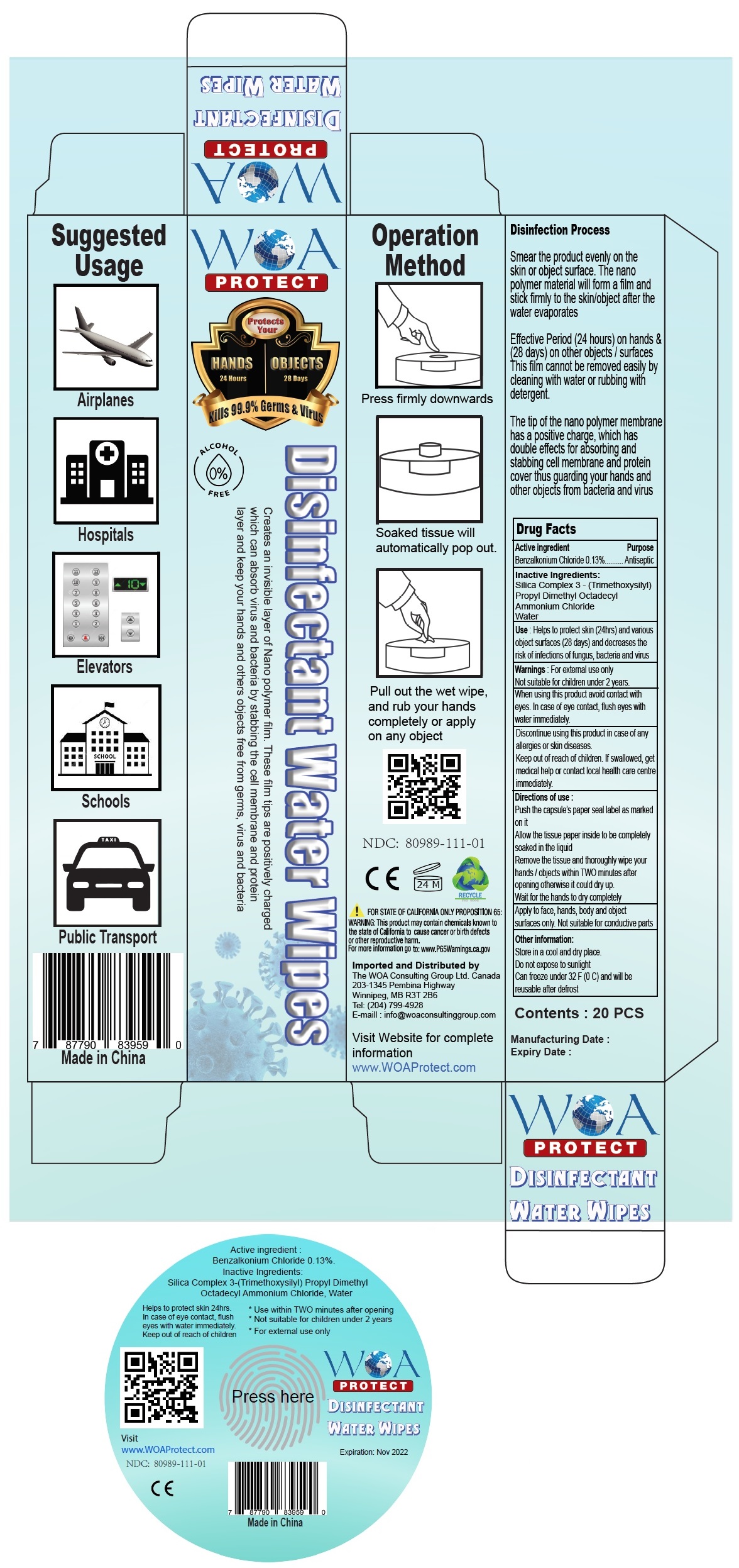 Pill image for Woa Protect Disinfectant Water Wipes