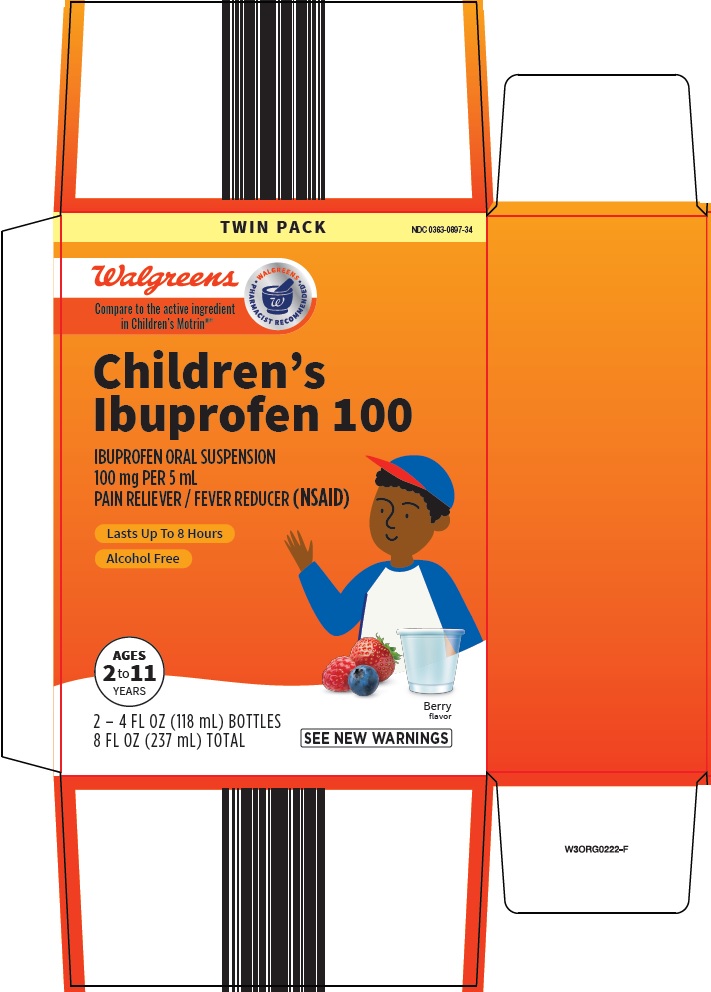 Pill image for Walgreen Co. Children’s Ibuprofen 100 Drug Facts