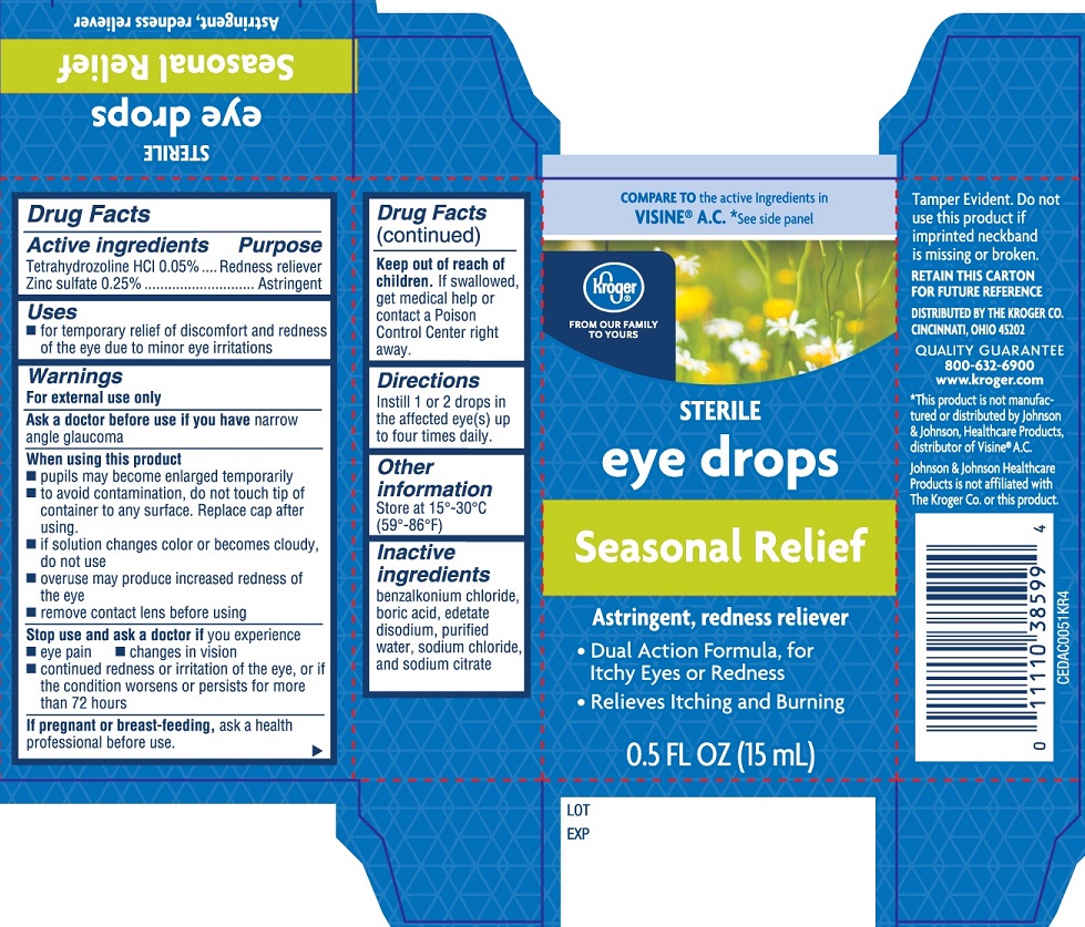 Pill image for kroger eye drops seasonal relief 15 ml (pld)