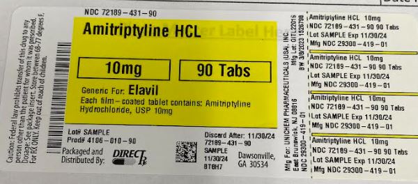 Pill image for Amitriptyline Hcl