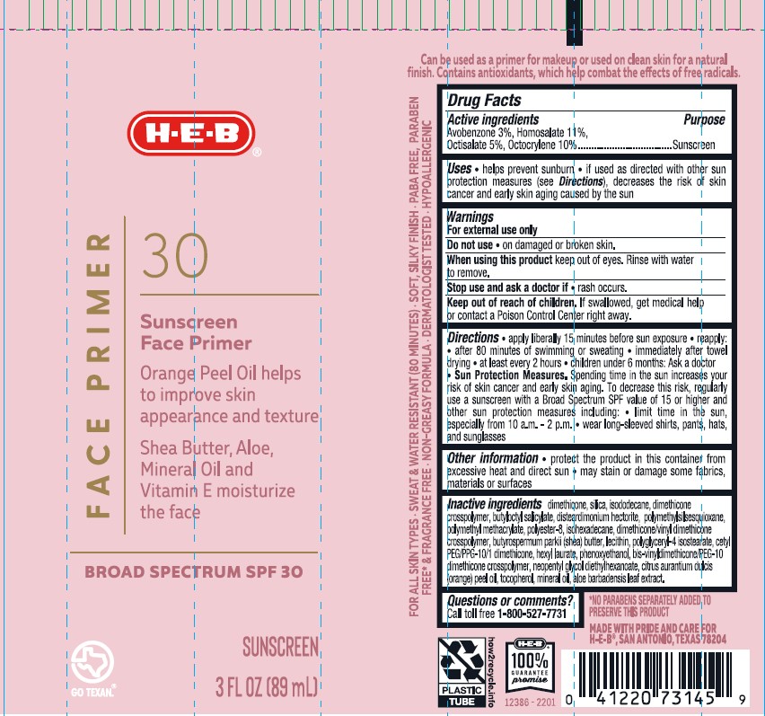 Pill image for Heb Face Primer 30 Sunscreen Face Primer Spf 30 Lotion