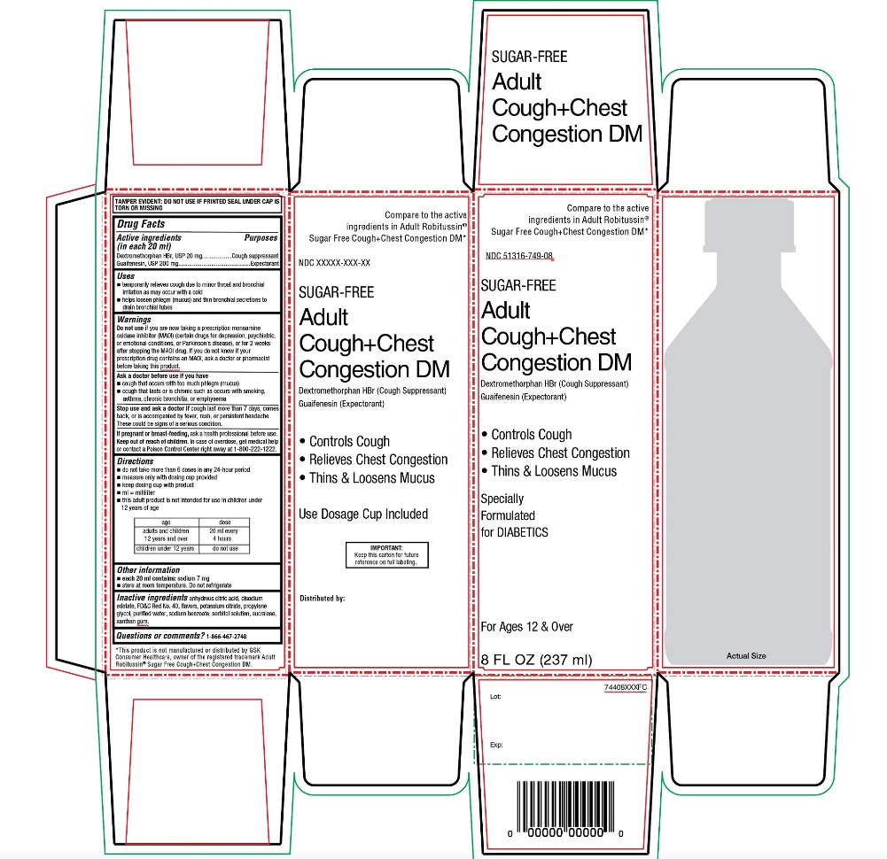 Pill image for Cvs Sugar-free Adult Cough+chest Congestion Dm Drug Facts