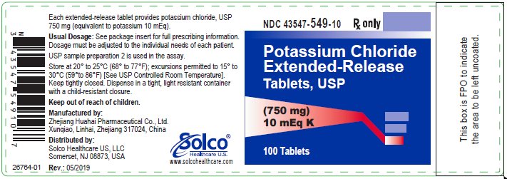 Pill image for Potassium Chloride Extended-release Tablets, Usp Rx Only