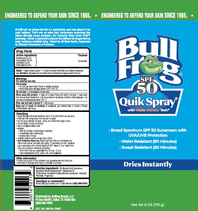 Pill image for Bull Frog Spf 50 Quik Spray With Water Armor Tech