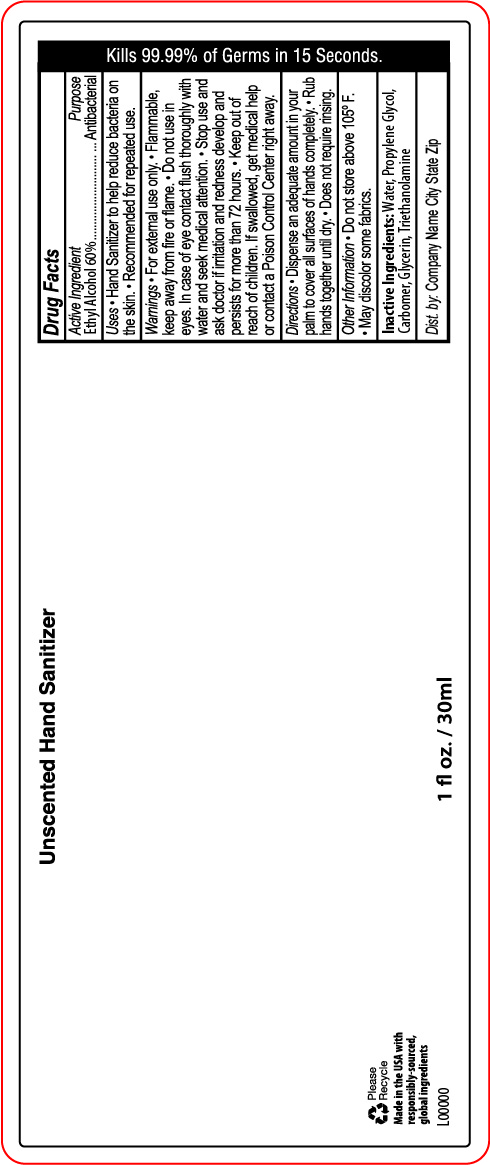 Pill image for Unscented Hand Sanitizer