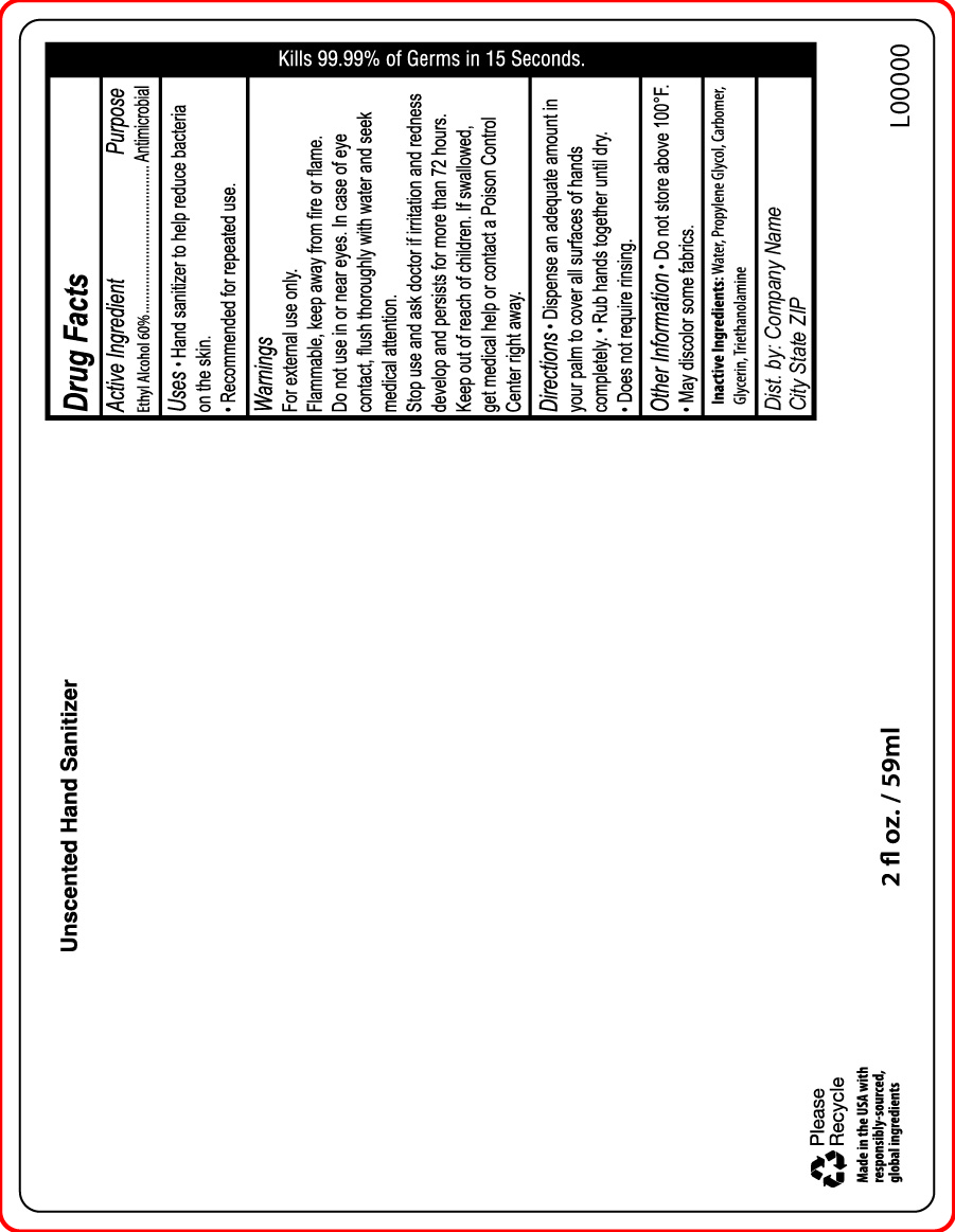 Pill image for Unscented Hand Sanitizer