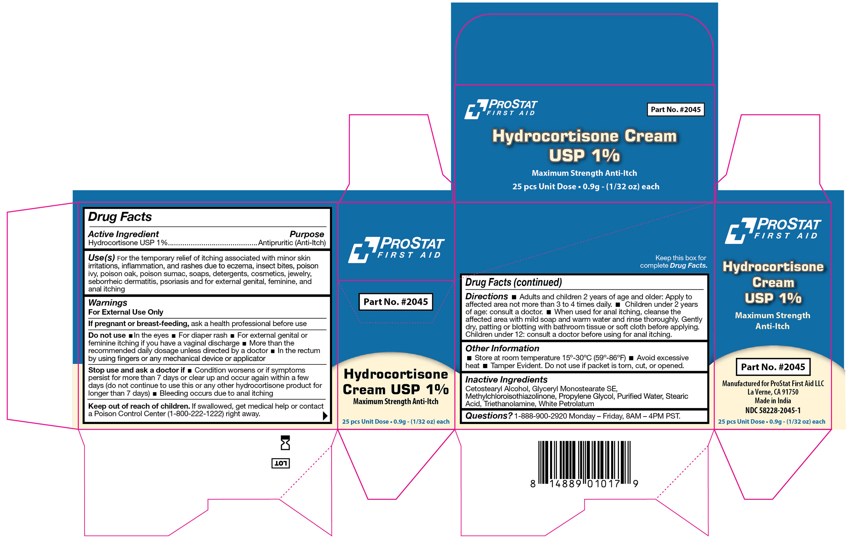 Pill image for 2045 Hydrocortisone Cream Usp 1%