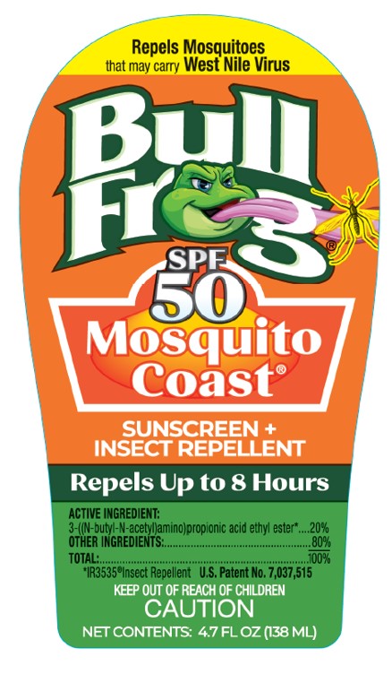 Pill image for Bull Frog Spf 50 Mosquito Coast Sunscreen Plus Inspect Repellent Spray