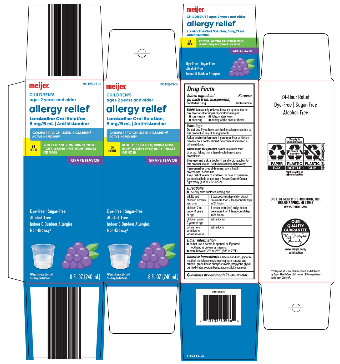 Pill image for Meijer Distribution, Inc. Children’s Allergy Relief Drug Facts