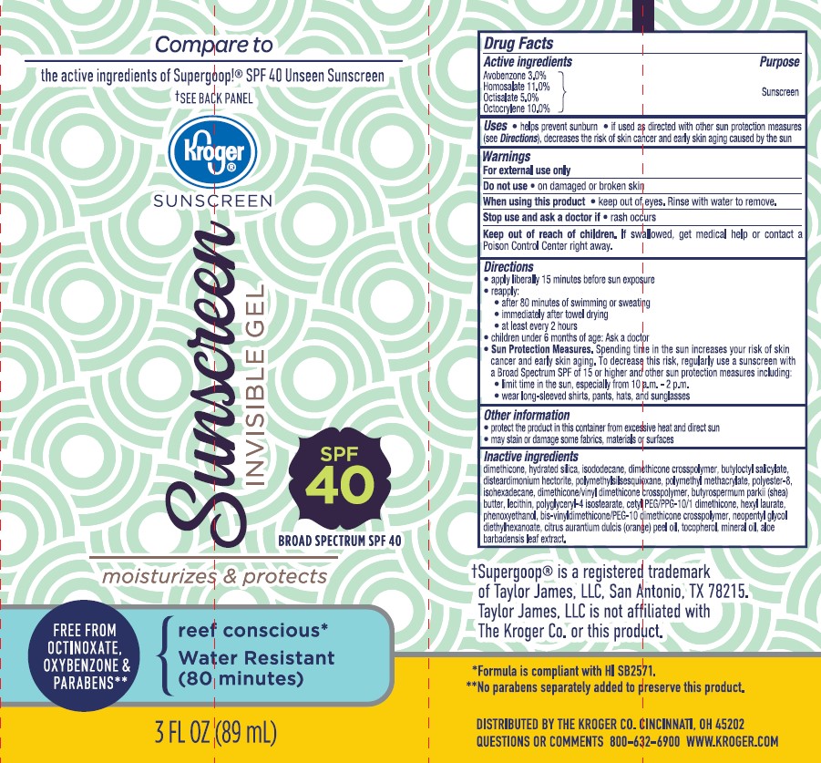 Pill image for Kroger Invisible Gel Sunscreen Spf 40