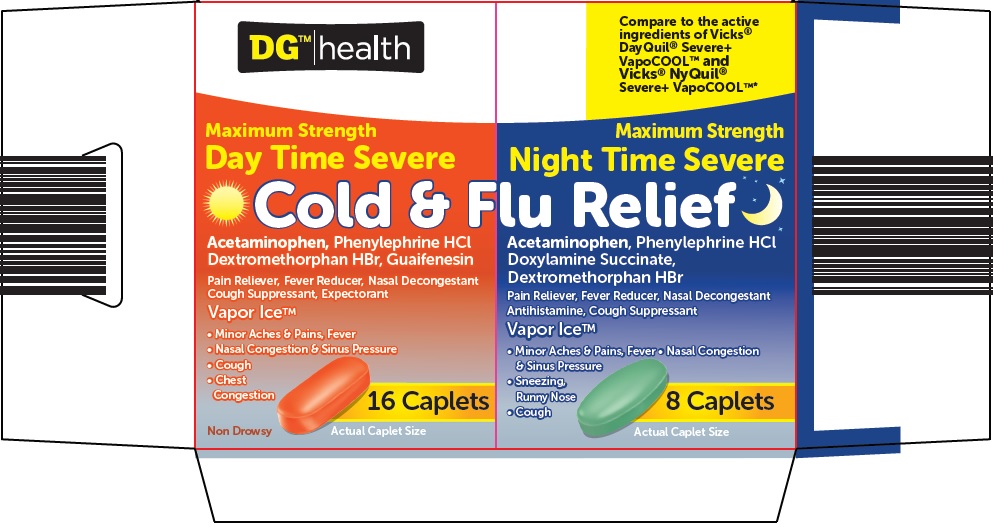 Pill image for Dolgencorp, Llc Day Time Severe Cold & Flu Relief Night Time Severe Cold & Flu Relief Drug Facts