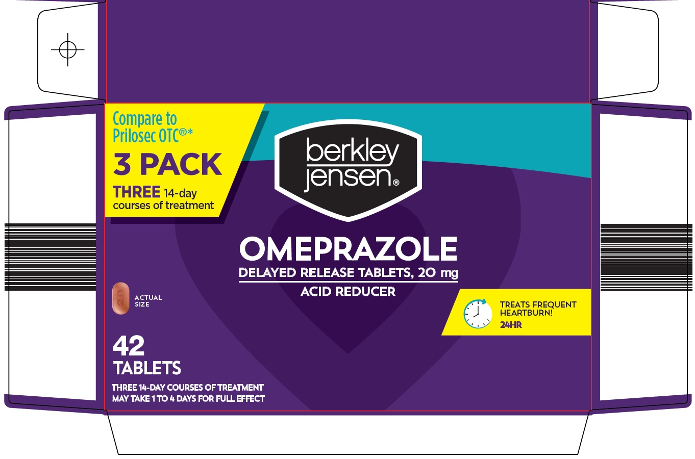 Pill image for Bjwc Omeprazole Delayed Release Tablets 20 Mg Drug Facts