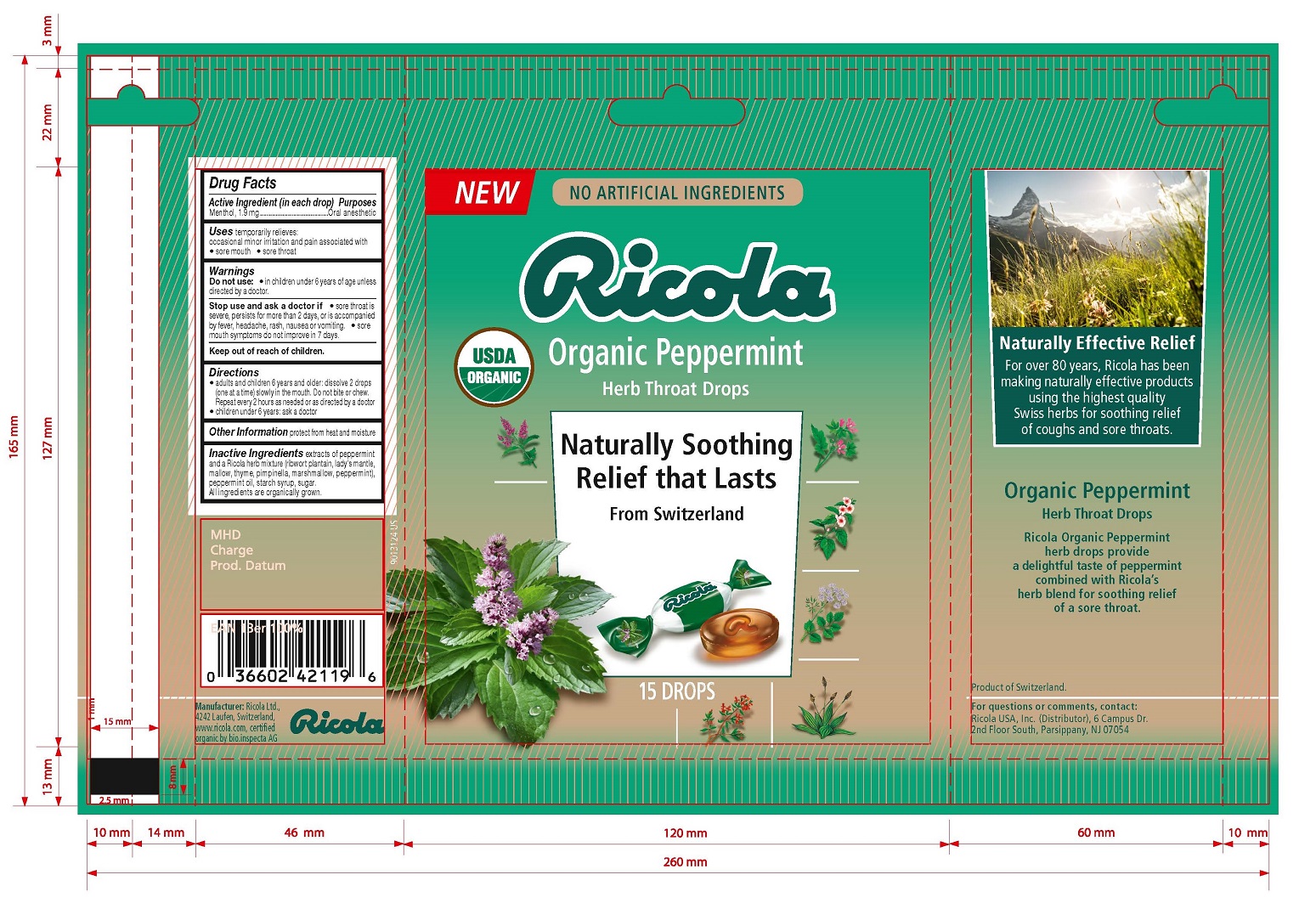 Pill image for Organic Peppermint Herb Throat Drops