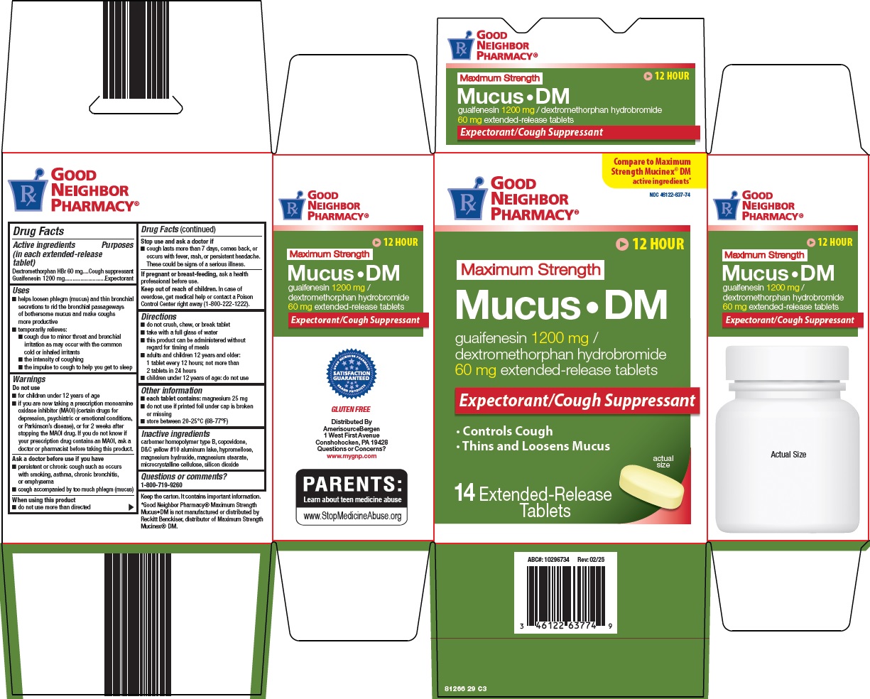 Pill image for Amerisource Bergen Mucus - Dm Drug Facts