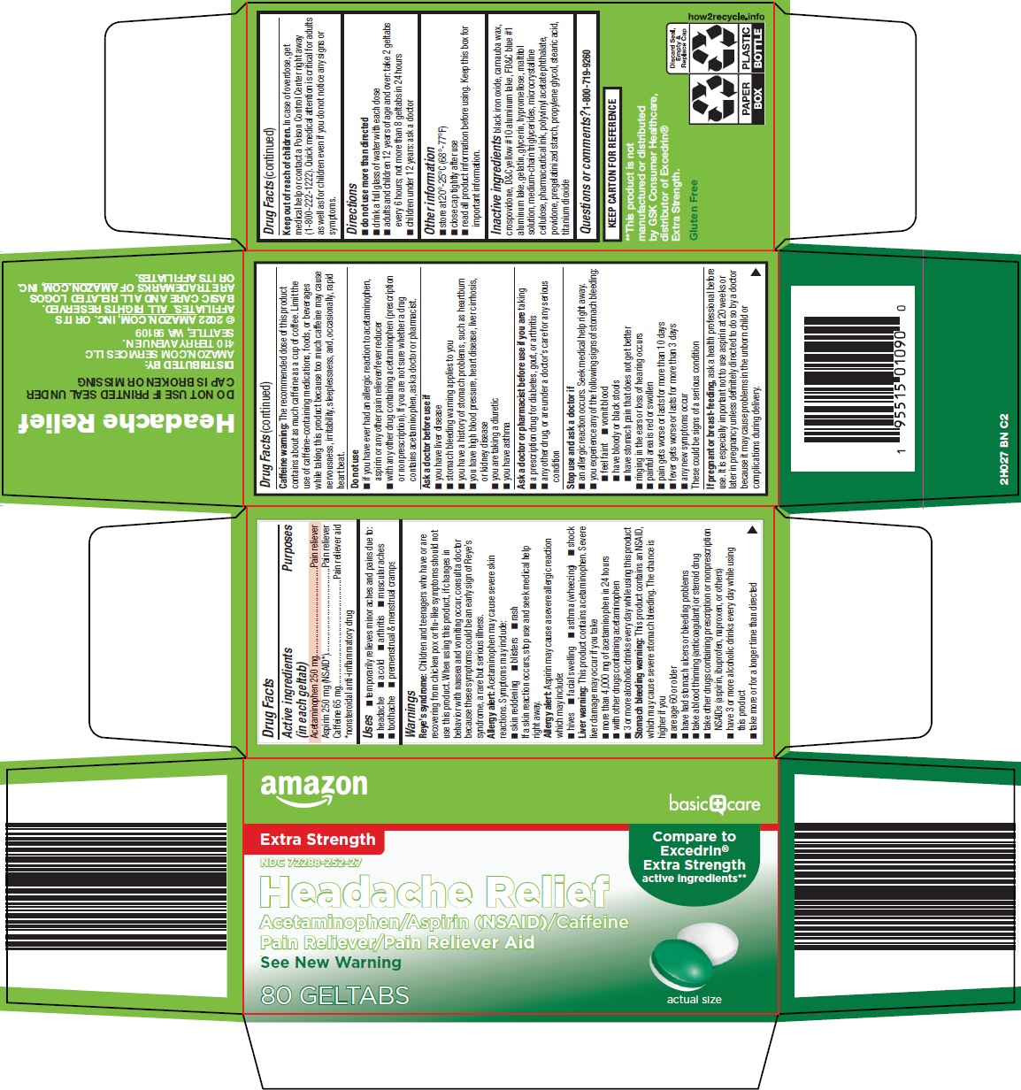 Pill image for Amazon Headache Relief Drug Facts