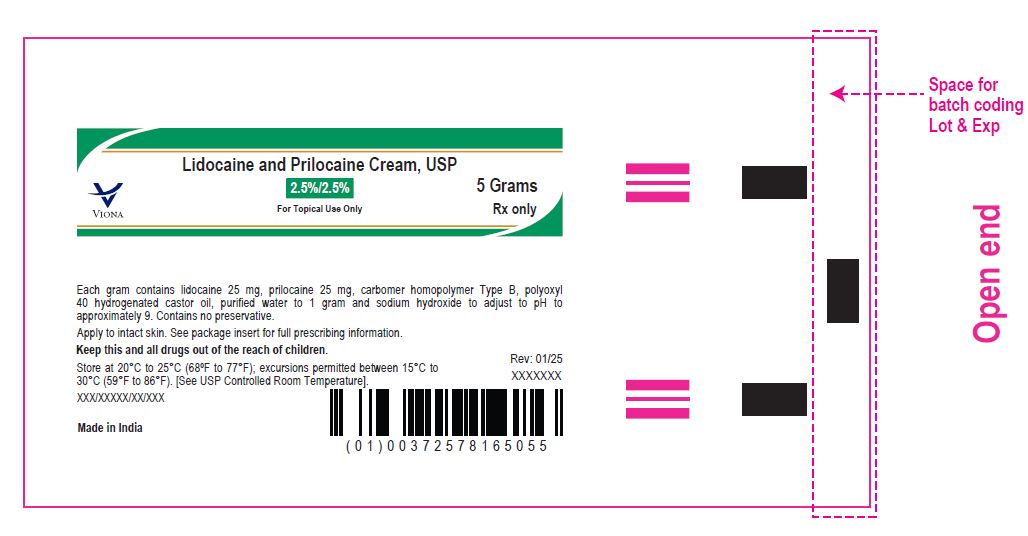 Pill image for Lidocaine And Prilocaine Cream Usp, 2.5 %/2.5 %