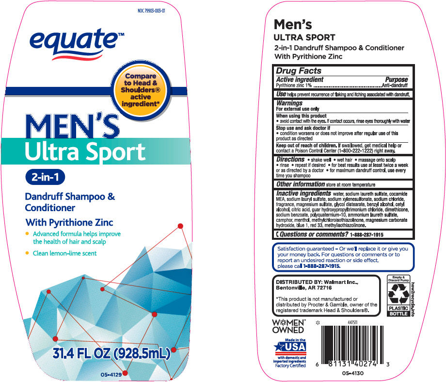 Pill image for Equate™ Men's Ultra Sport 2 In 1 Dandruff Sh & Cond