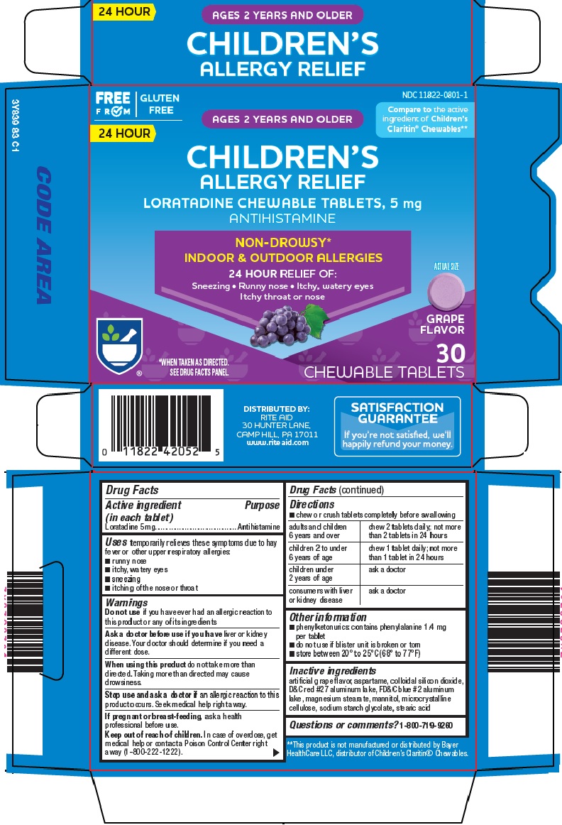 Pill image for Rite Aid Corporation Children’s Allergy Relief Drug Facts