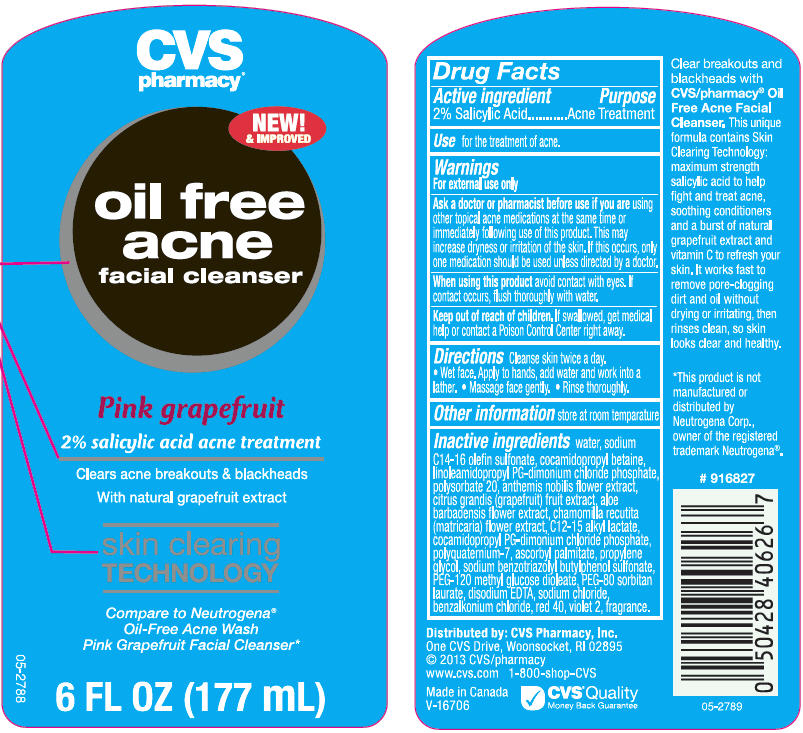 Pill image for Cvs Oil Free Acne Facial Cleanser-pink Grapefruit