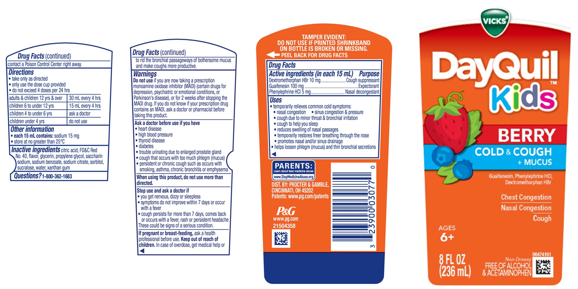 Pill image for Vicks® Dayquil™ Kids Berry Cold & Cough + Mucus