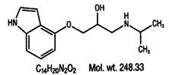 Pill image for pindolol tablets, usp 5 mg and 10 mg