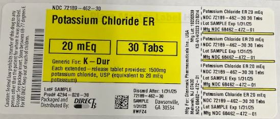 Pill image for potassium chloride er