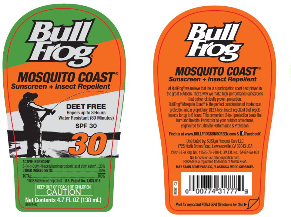 Pill image for Bullfrog Spf30 4oz Mosquito Coast