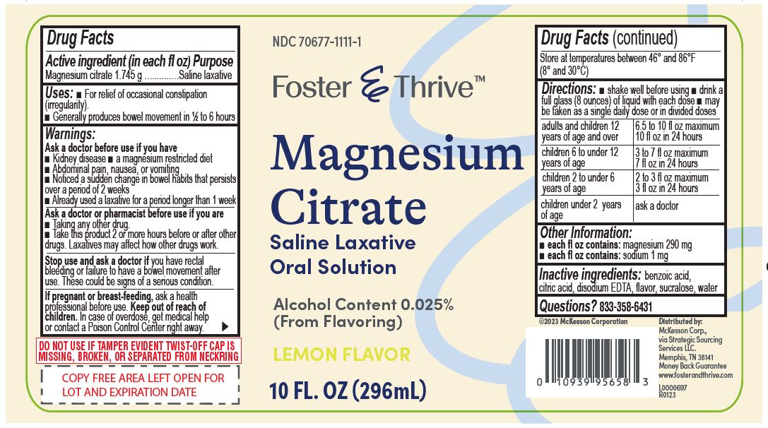 Pill image for Foster And Thrive - Magnesium Citrate Oral Solution - Lemon
