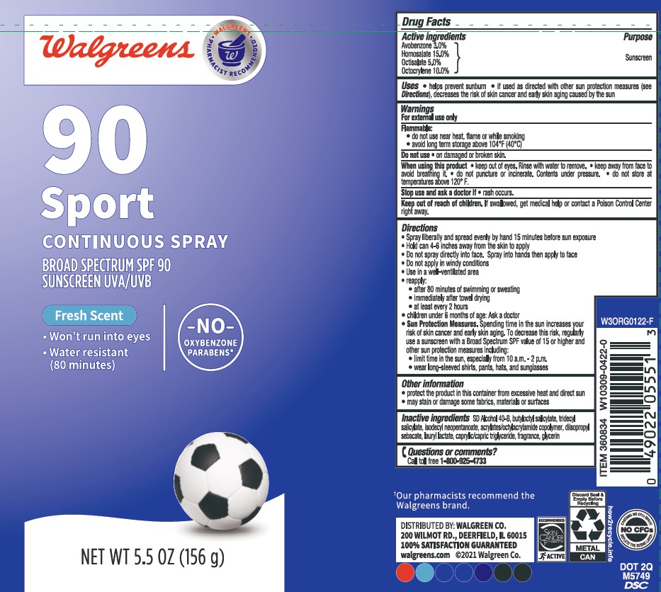 Pill image for walgreens 90 sport continuous spray