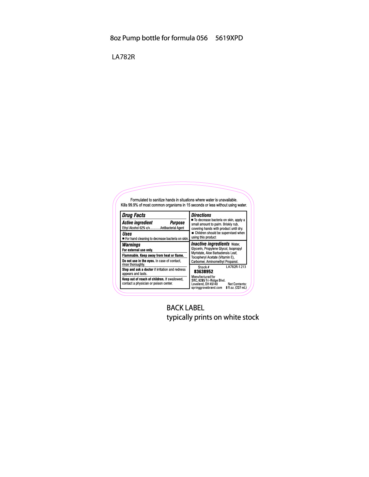 Pill image for spring grove unscented hand sanitizer