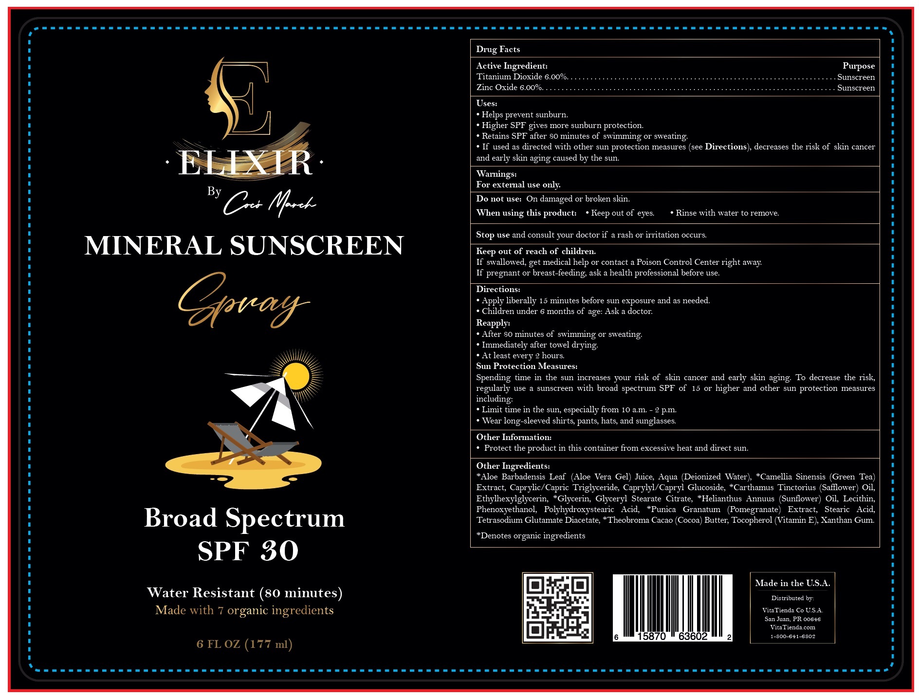 Pill image for Elixir Mineral Sunscreen Spray Spf-30